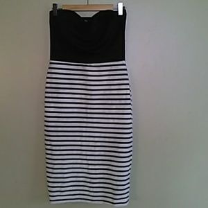 Midi strapless women's dress
